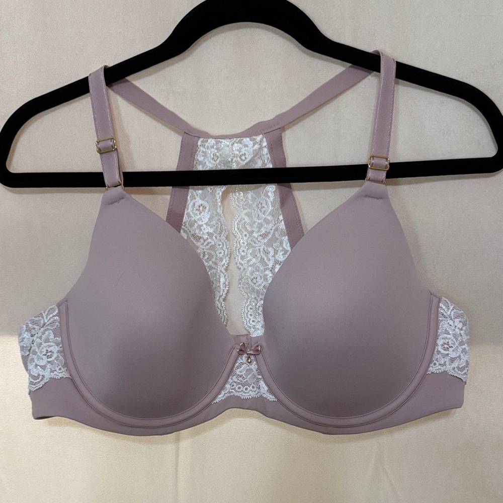 Soma Mauve Lace-Back Bra